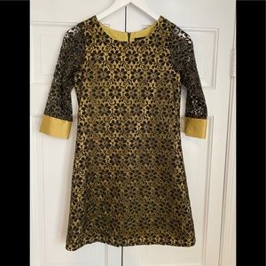 New Laundry by Shelli Segal black/gold dress